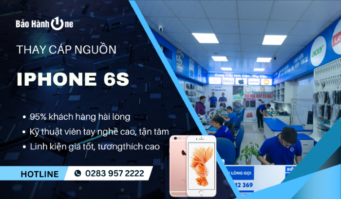 Thay cáp nguồn iPhone 6s tại Bảo Hành One