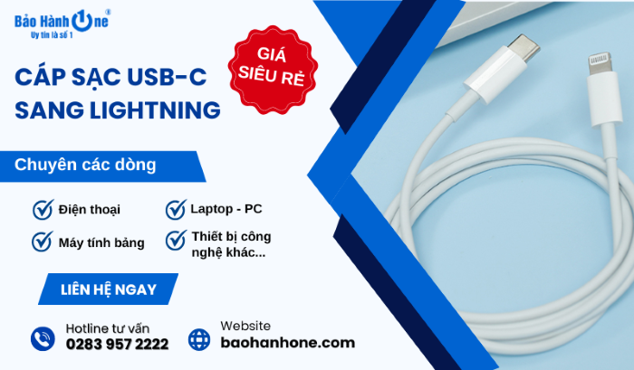 Thay Cáp Usb C Sang Lightning tại Bảo Hành One