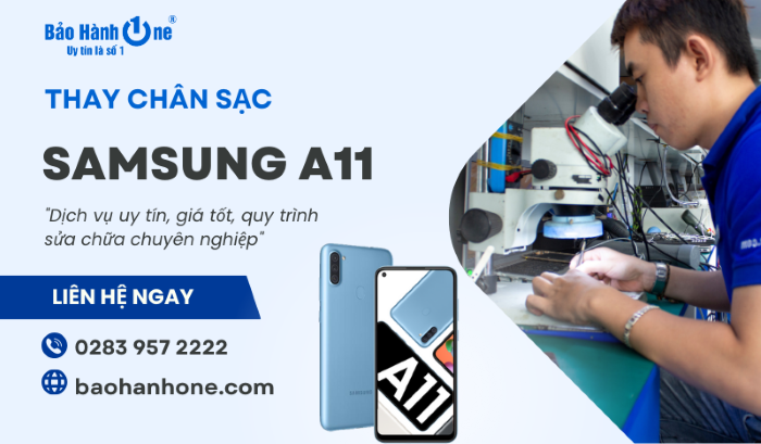 Thay chân sạc Samsung A11 tại Bảo Hành One