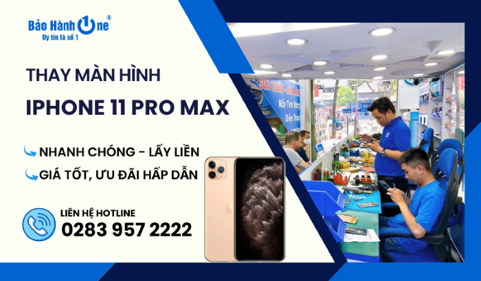 Thay màn hình iPhone 11 Pro Max zin tại Bảo Hành One