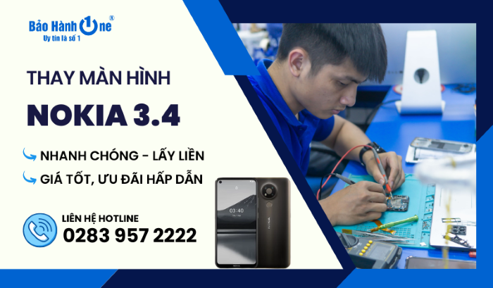 Thay Màn Hình Nokia 3.4 tại Bảo Hành One
