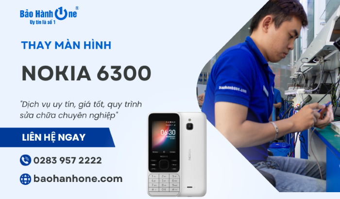 Thay màn hình Nokia 6300 tại Bảo Hành One