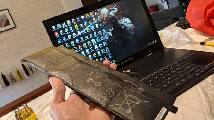 Pin laptop bị phồng