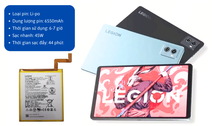 Đặc điểm pin Lenovo Legion Y700 (2023)