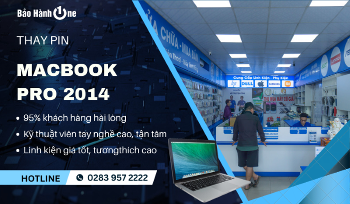 thay pin Macbook Pro 2014 tại Bảo Hành One