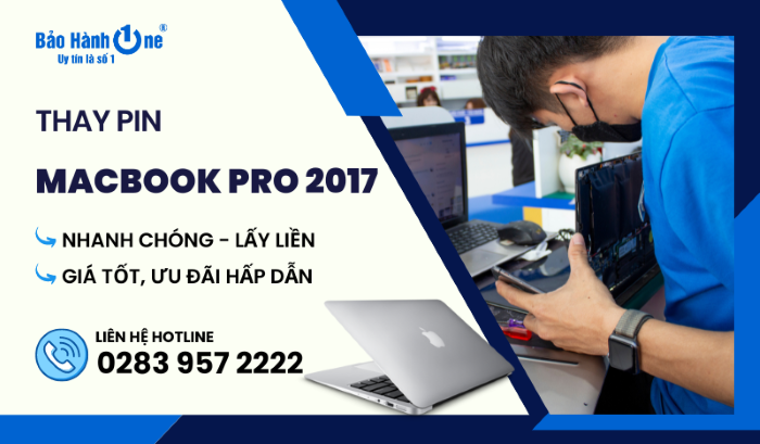 Thay pin Macbook Pro 2017 tại Bảo Hành One