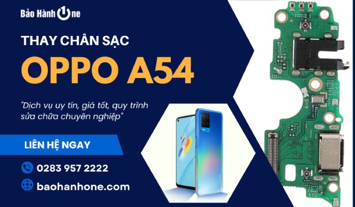 thay chân sạc oppo a54