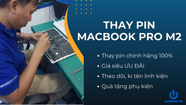 Ưu đãi lớn khi thay pin Macbook M2 tại Bảo Hành One