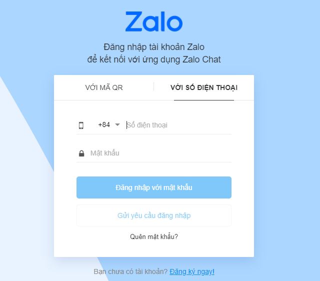 Truy cập vào Zalo Web