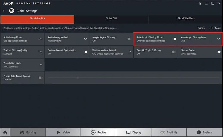 Tùy chỉnh trình điều khiển AMD