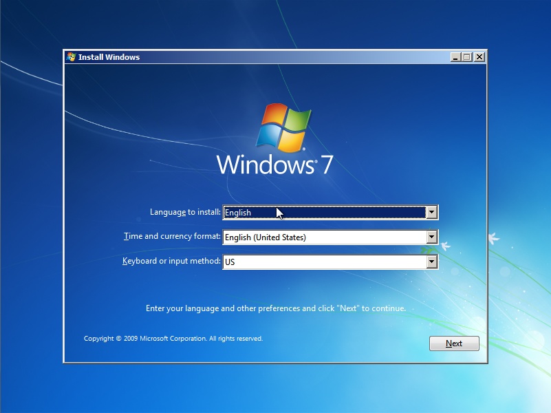 Cài đặt ngôn ngữ Windows 7