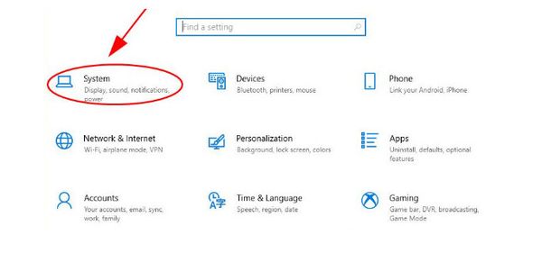 Sử dụng tổ hợp phím “Windows + I” -> mở