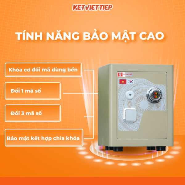 Két sắt Mini siêu cường Việt Tiệp KVTSC166 Khóa Cơ Đổi Mã
