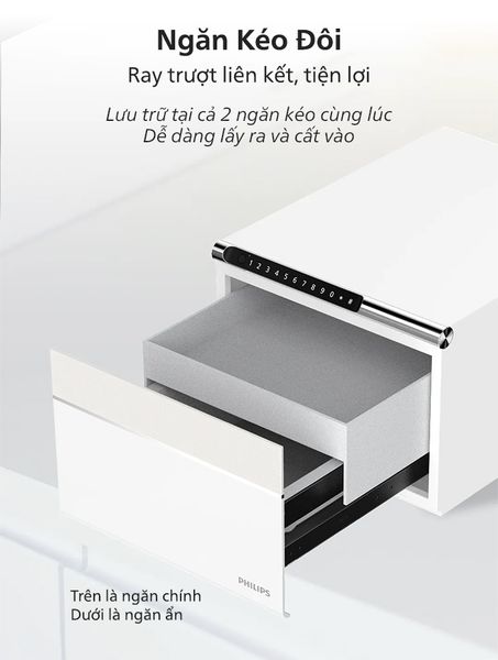 Két sắt mini thông minh Philips SBX102