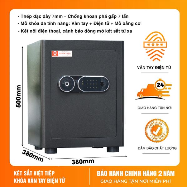 Két sắt siêu cường Việt Tiệp SCT50 khóa vân tay điện tử chính hãng