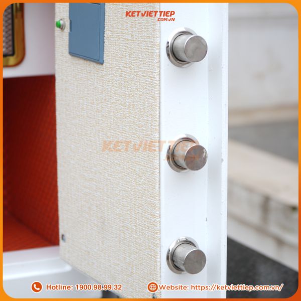 Két sắt siêu cường Việt Tiệp KVTSC166 Vân tay điện tử trắng