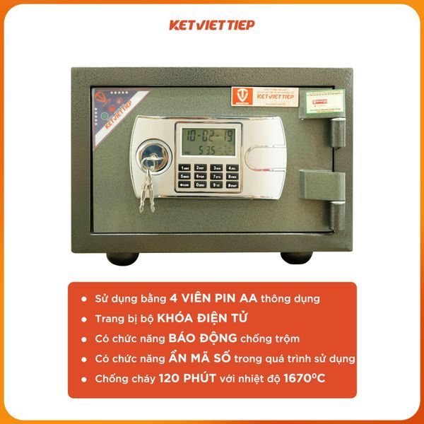 két sắt việt tiệp kvt20 điện tử chống cháy