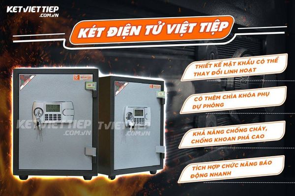 két sắt việt tiệp chống cháy kvt66điện tử cao cấp