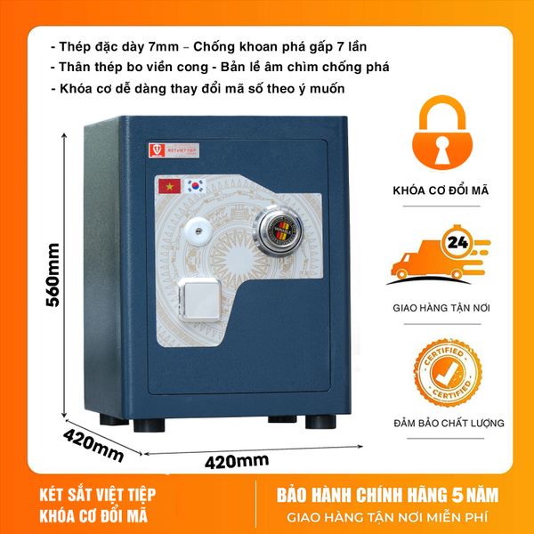 két sắt Việt Tiệp SC40DM khóa cơ đổi mã chính hãng