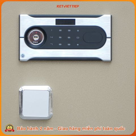 Khóa điện tử cao cấp Việt Tiệp – cài đặt tới 12 mã số, bảo mật tuyệt đối, tích hợp chìa cơ giải cứu an toàn. Thiết kế tinh xảo, sang trọng và hiện đại.