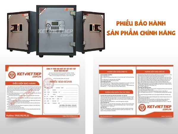 Phiếu bảo hành sản phẩm Két sắt Việt Tiệp chính hãng
