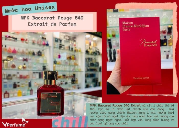 Mùi hương nước hoa Baccarat Rouge 540 Extrait de Parfum