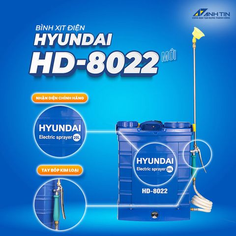 Tìm hiểu các nâng cấp trên Bình xịt điện HYUNDAI HD-8022 thế hệ mới