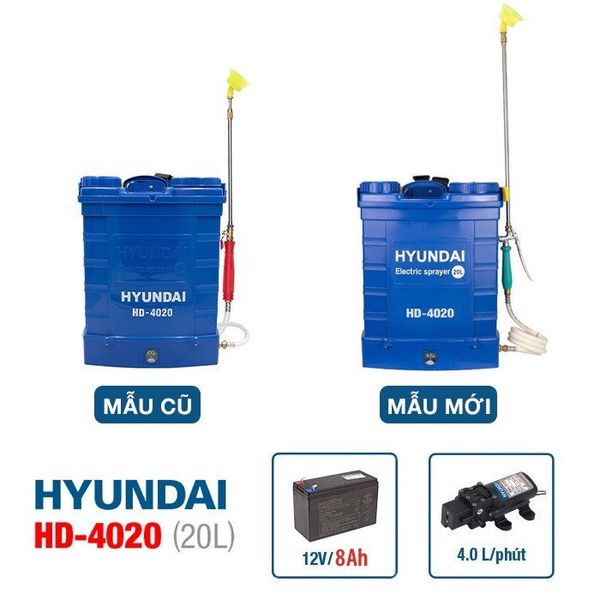 bình xịt điện 20L Hyundai HD-4020 mẫu mới 2023