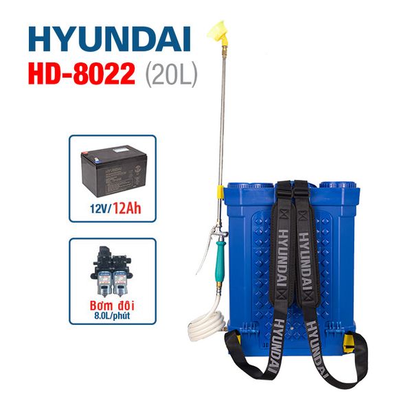 bình xịt điện hyundai hd-8022 tay bóp