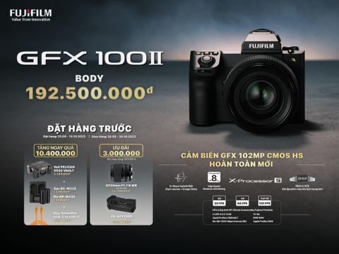 Phú Quang nhận đặt hàng Máy Ảnh Fujifilm GFX100 II - Giao Hàng Sớm Nhất