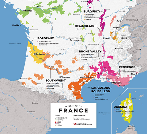 Các vùng trồng nho và làm rượu vang của Pháp