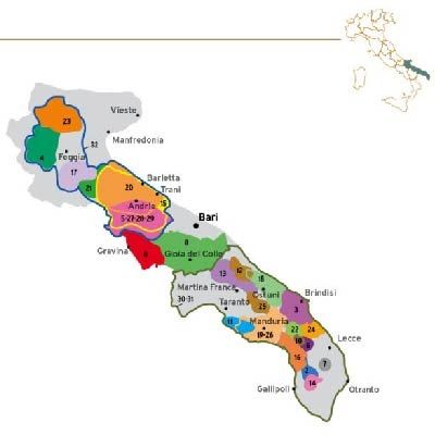 Khám phá các vùng rượu vang Puglia, Ý