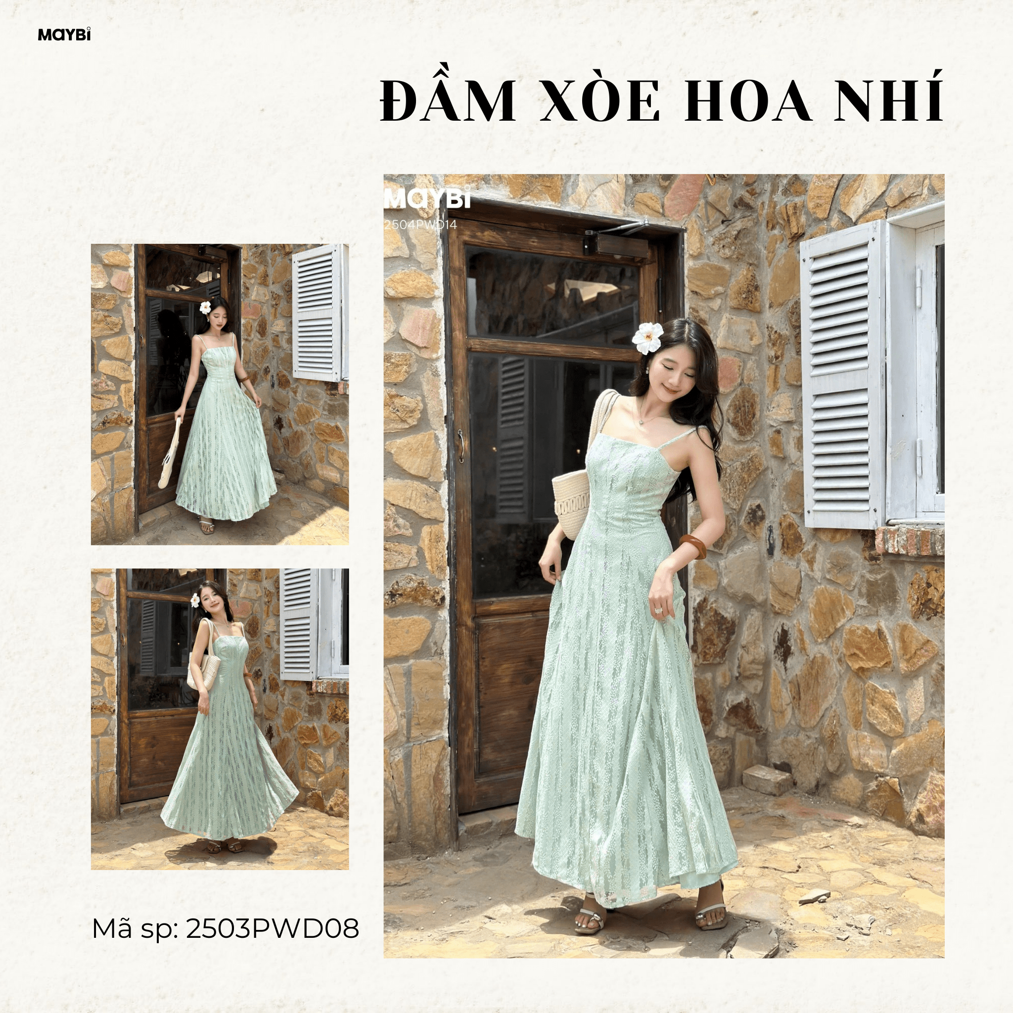 Đầm xòe hoa nhí