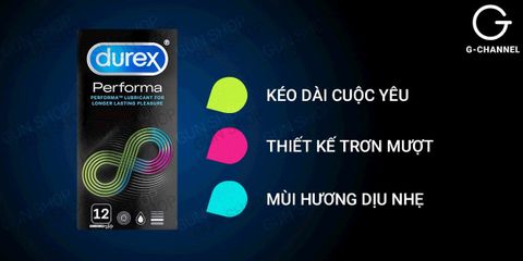 Bao cao su Durex Performa giúp kéo dài thời gian thăng hoa gấp 10 lần