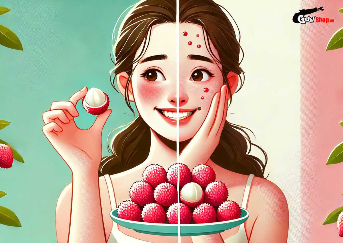 Ăn vải có nổi mụn không?