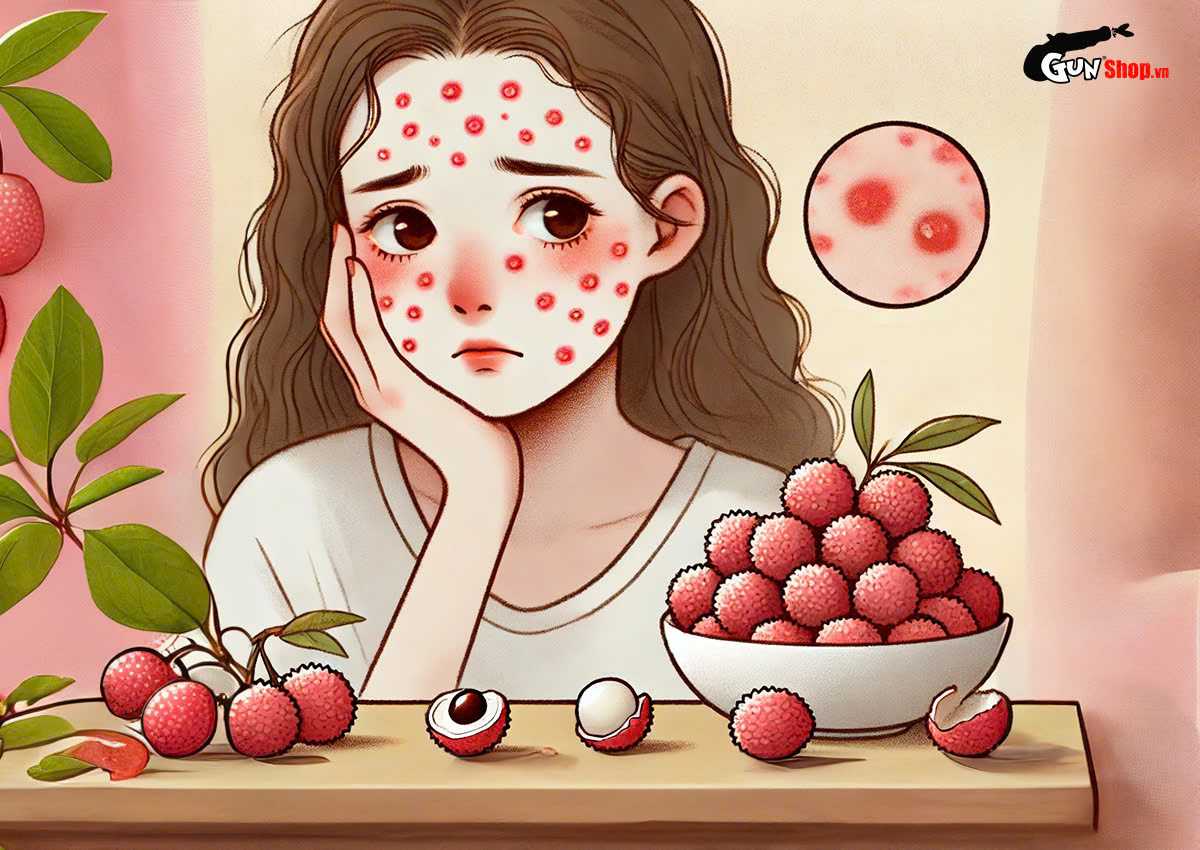 Ăn vải có nổi mụn không?