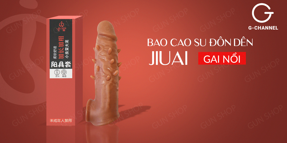 Bao cao su đôn dên Jiuai gai nổi chính hãng giá rẻ tại gunshop.vn
