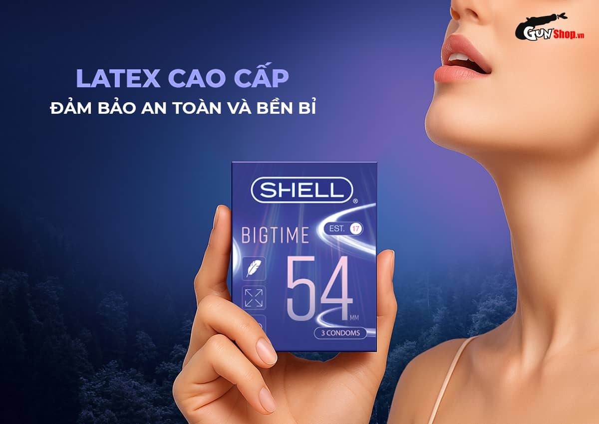 Bao cao su Shell Bigtime 54mm chính hãng tại Gunshop