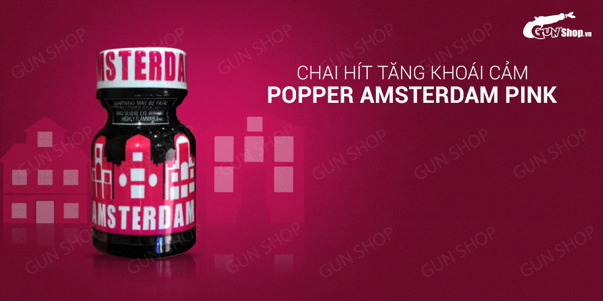 Chai hít tăng khoái cảm Popper Amsterdam Pink chính hãng tại Gunshop