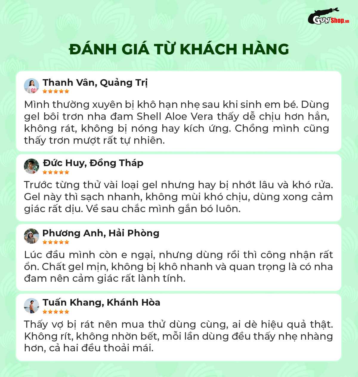 Review đánh giá gel bôi trơn tinh chất lô hội Shell Aloe Vera