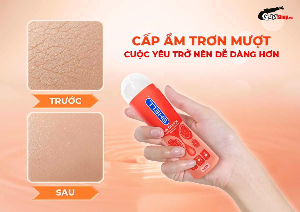 Gel bôi trơn hương cam Shell Play Orange chính hãng tại Gunshop