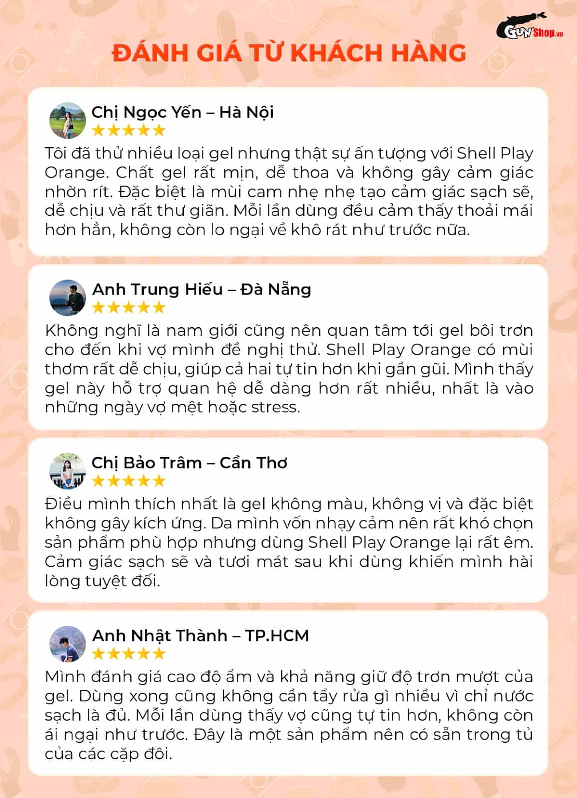 Đánh giá gel bôi trơn Shell Play Orange từ người dùng thực tế