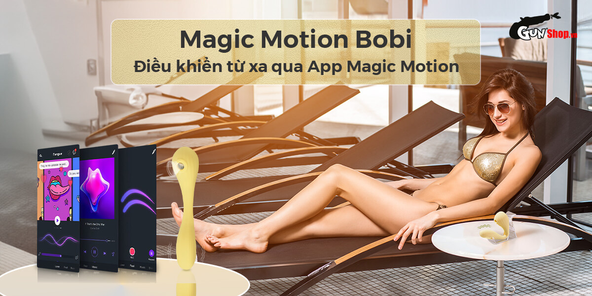 Máy massage Magic Motion Bobi Vàng chính hãng cao cấp tại Gunshop