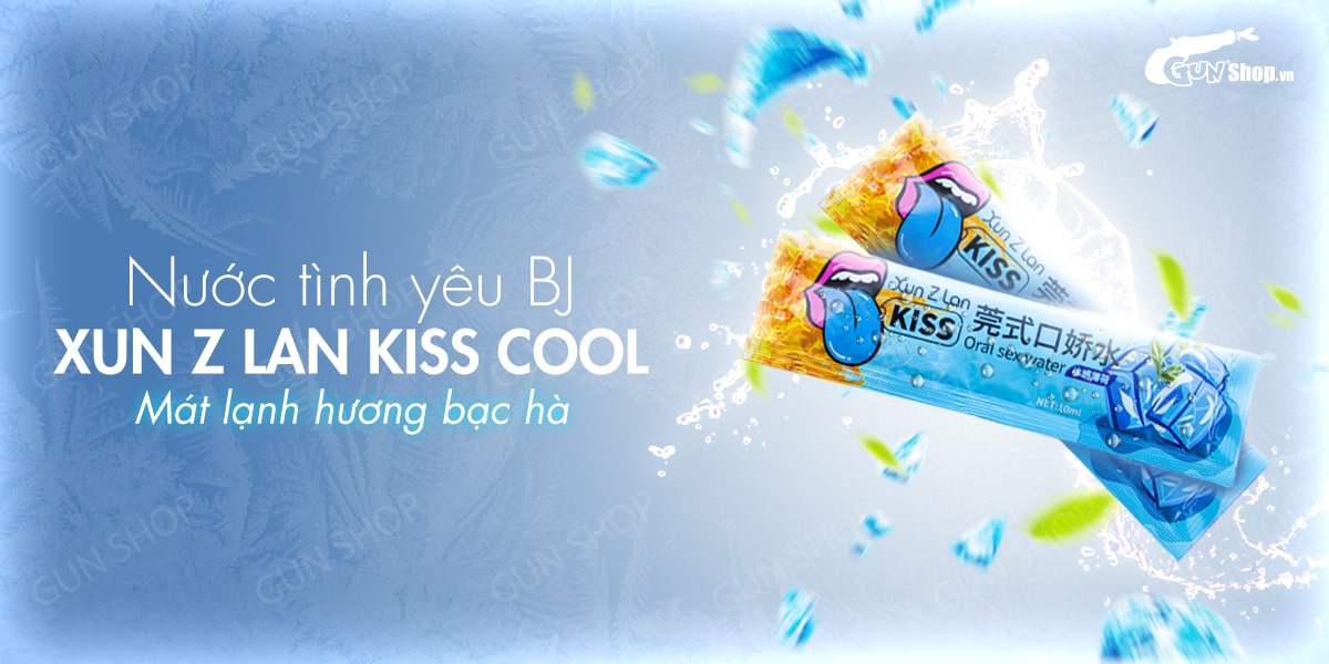 Nước tình yêu BJ mát lạnh hương bạc hà - Xun Z Lan Kiss Cool - Gói 10ml