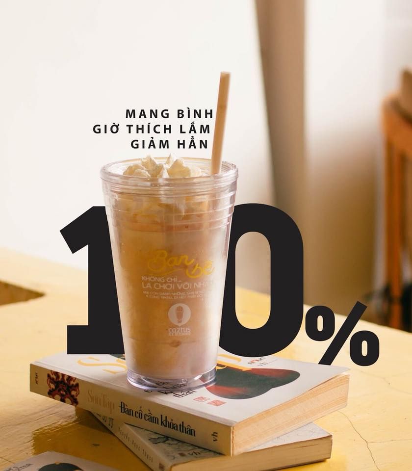 CHÚ Ý: TỔNG HỢP CỬA HÀNG GIẢM GIÁ KHI KHÁCH MANG LY CÁ NHÂN ORDER