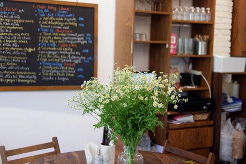 Chiếc bảng thực đơn tại Măng