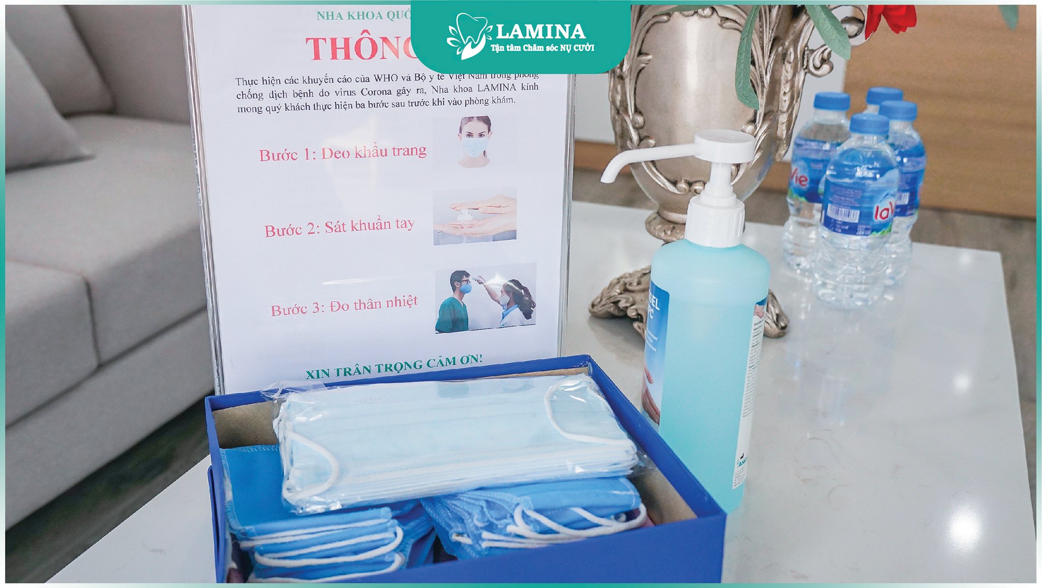 QUY TRÌNH THĂM KHÁM TẠI NHA KHOA QUỐC TẾ LAMINA TRONG MÙA DỊCH