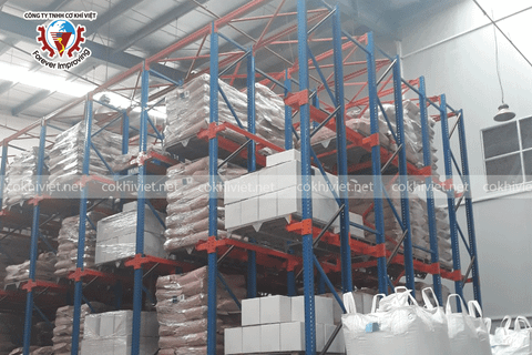 Cơ Khí Việt bảo trì hệ thống kệ chứa hàng Drive - in tại Công ty Xuất khẩu nông sản