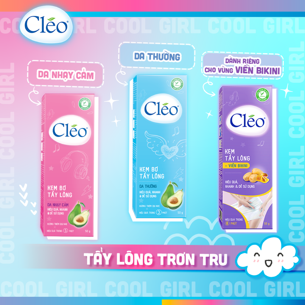 Kem tẩy lông CLEO - sự lựa chọn hoàn hảo cho cả vùng nách và vùng kín