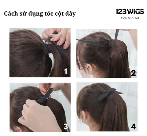 Cách sử dụng tóc cột dây